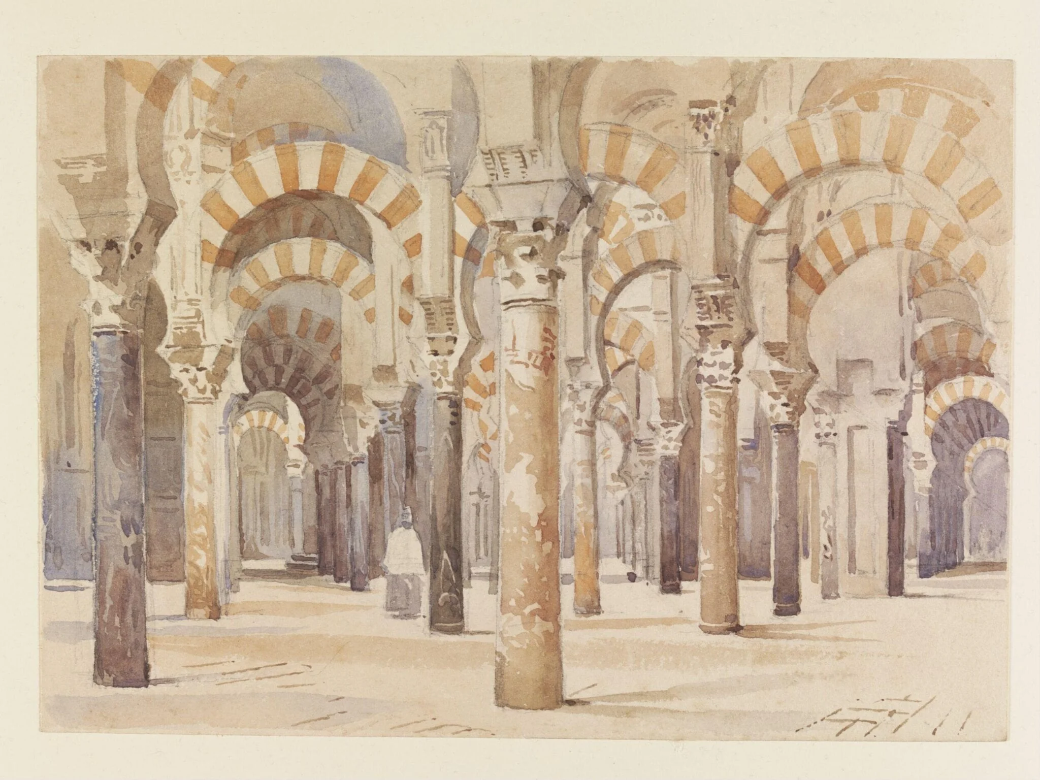 Interior of the Mosque-Cathedral, Cordoba, detail