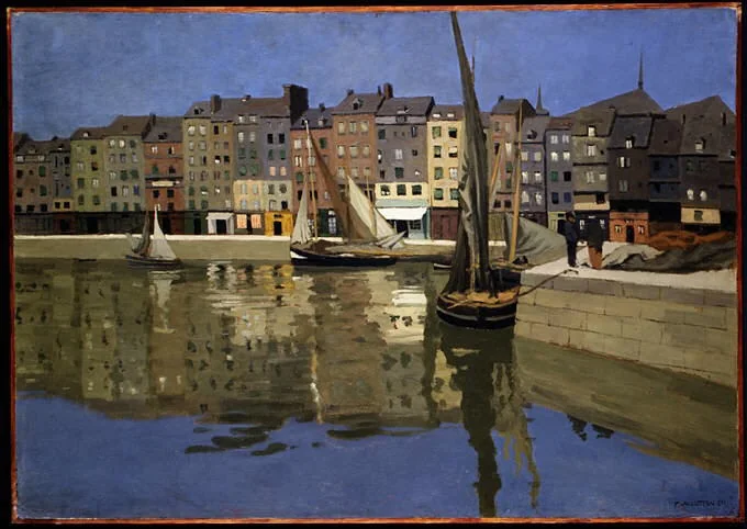 Le port de Honfleur la nuit, detail