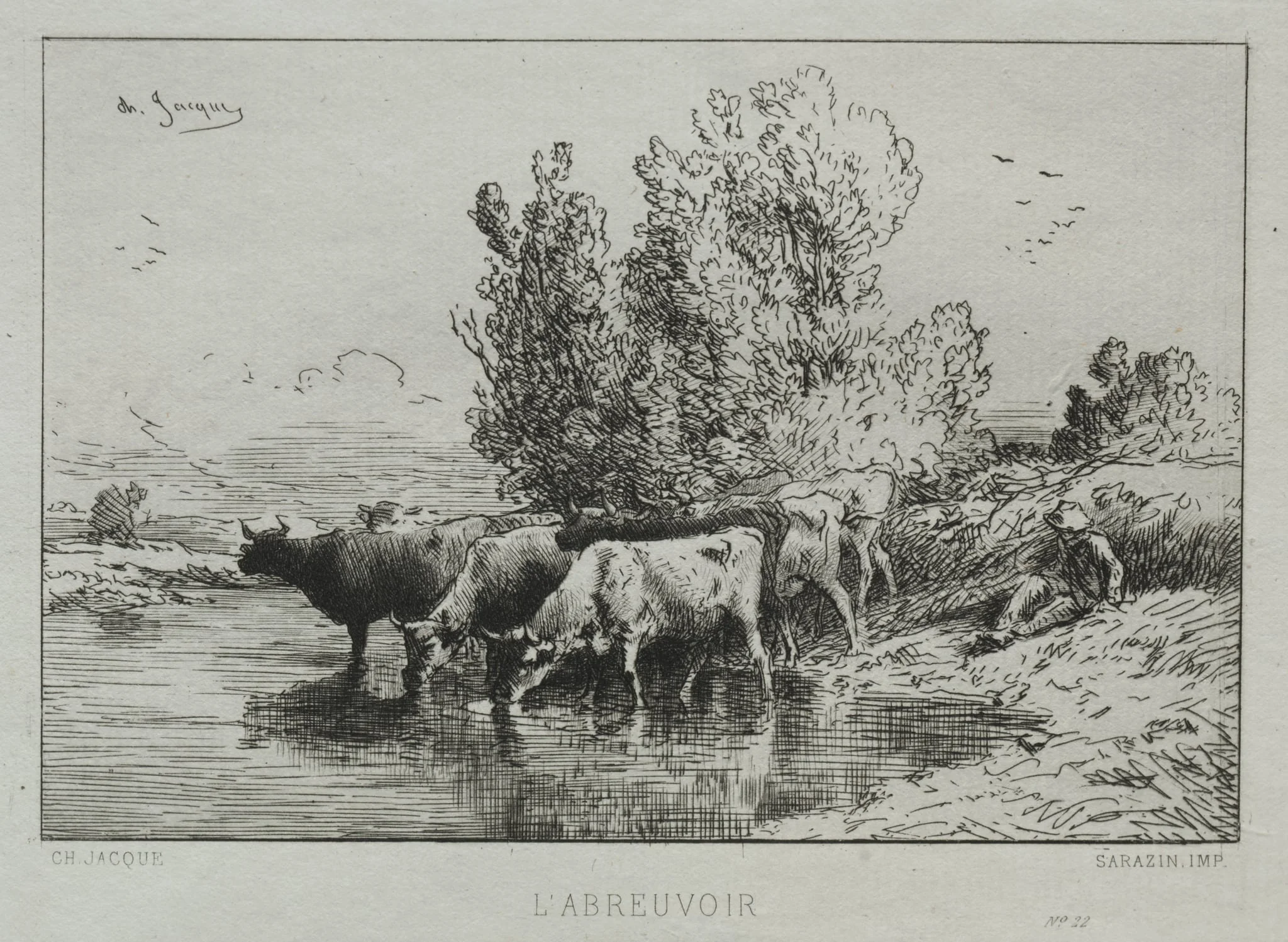 The Watering Place, detail
