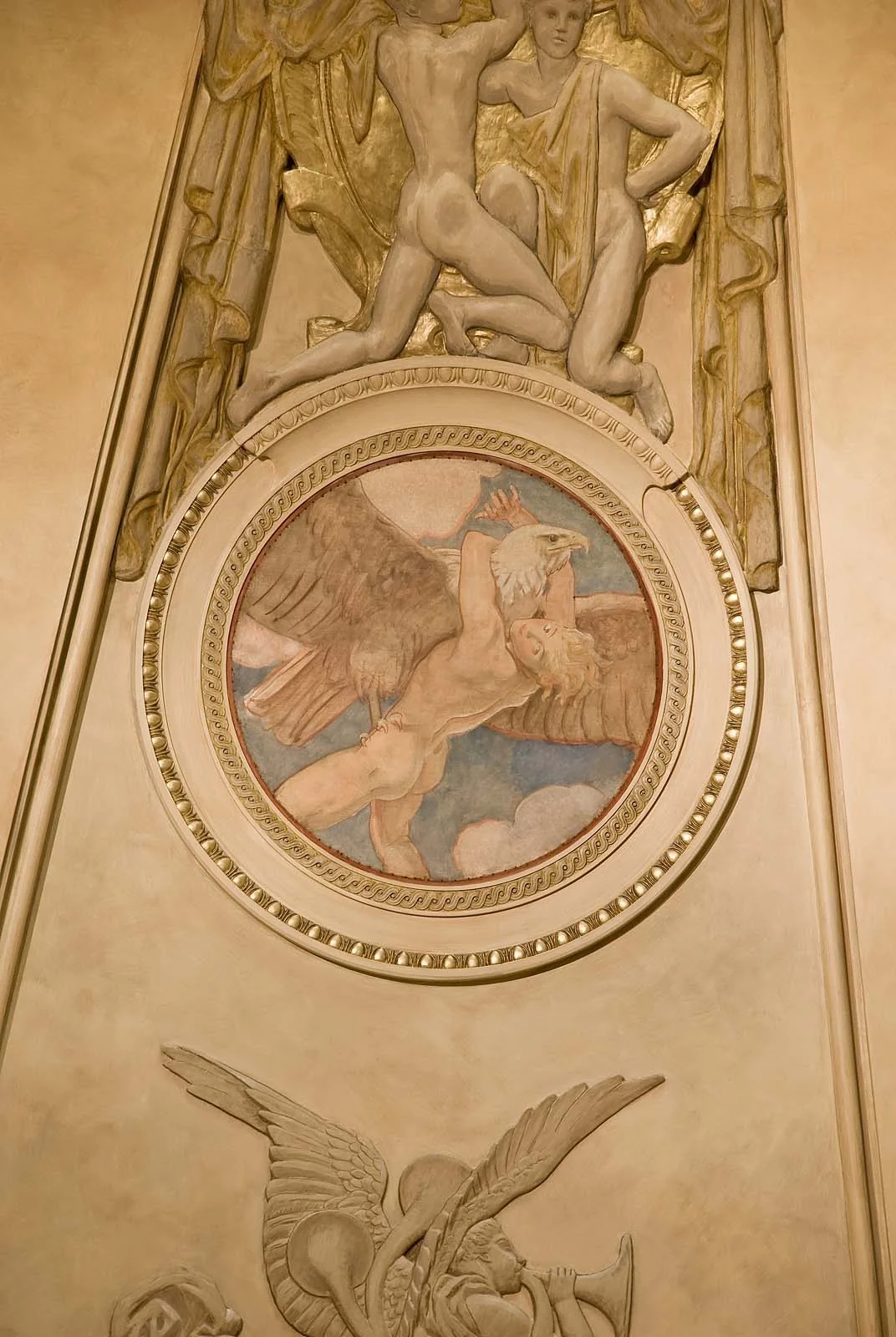 Ganymede and the Eagle, detail