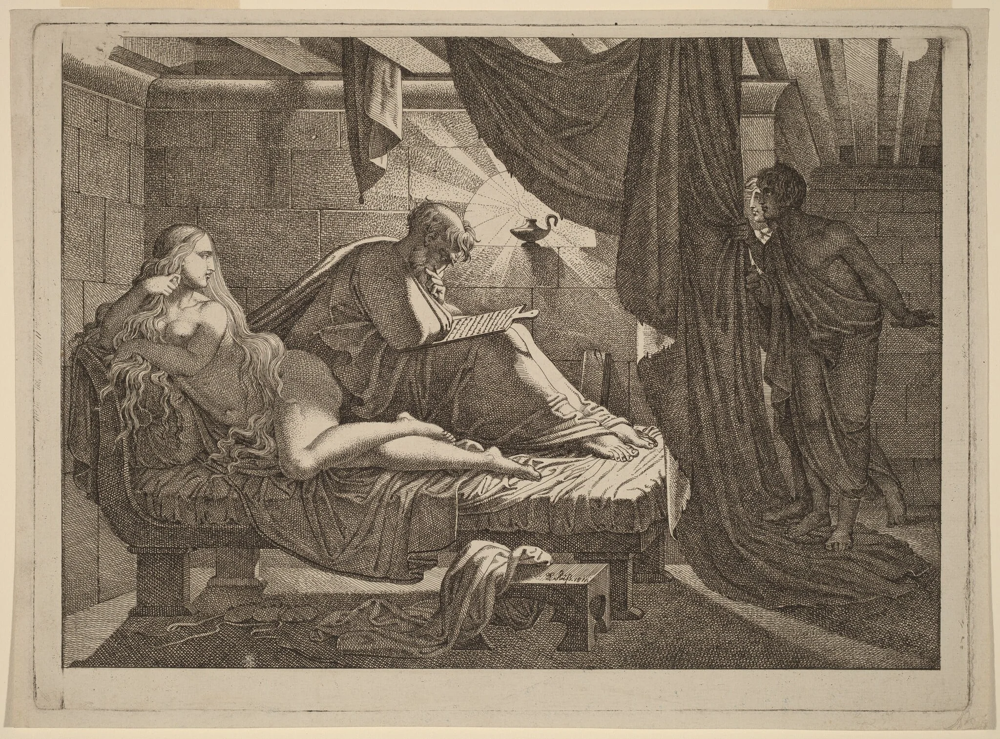 Xenocrates and Phryne, detail