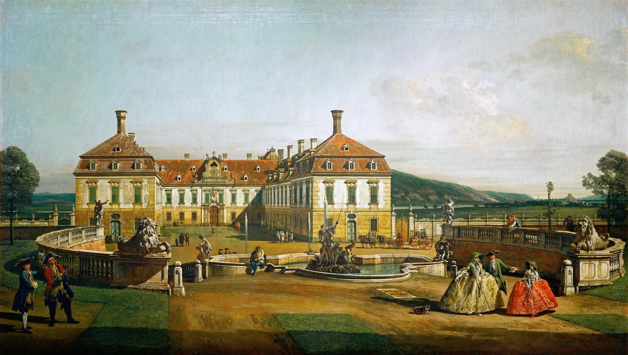 Das kaiserliche Lustschloß Schloss Hof, Ehrenhofseite, detail
