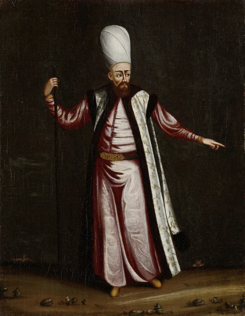 The Capoudgi Bachi, Grand-master of the Seraglio, by Jean Baptiste Vanmour, oil, 1718