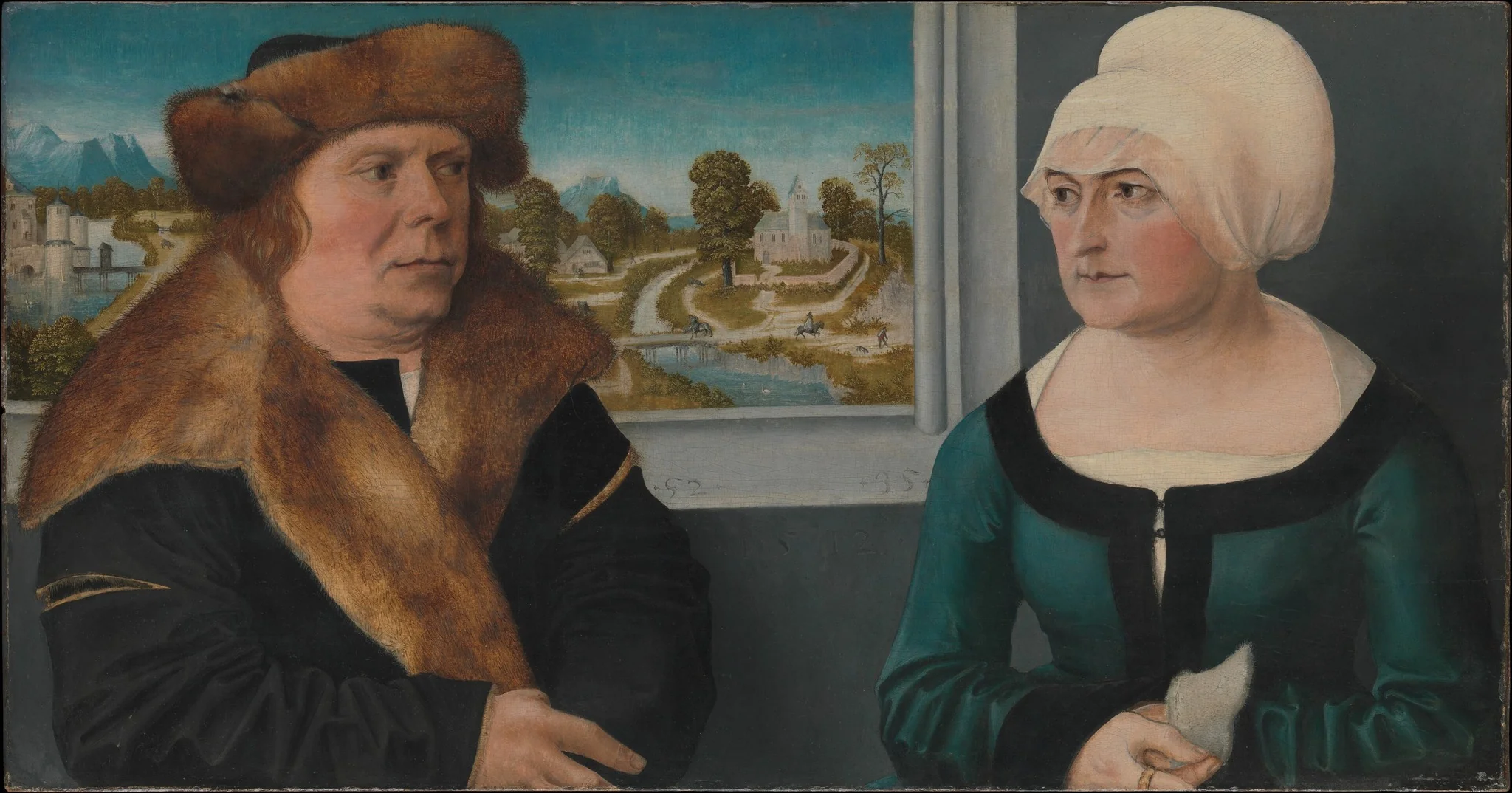 Portrait of a Married Couple (Lorenz Kraffter and Honesta Merz?), detail