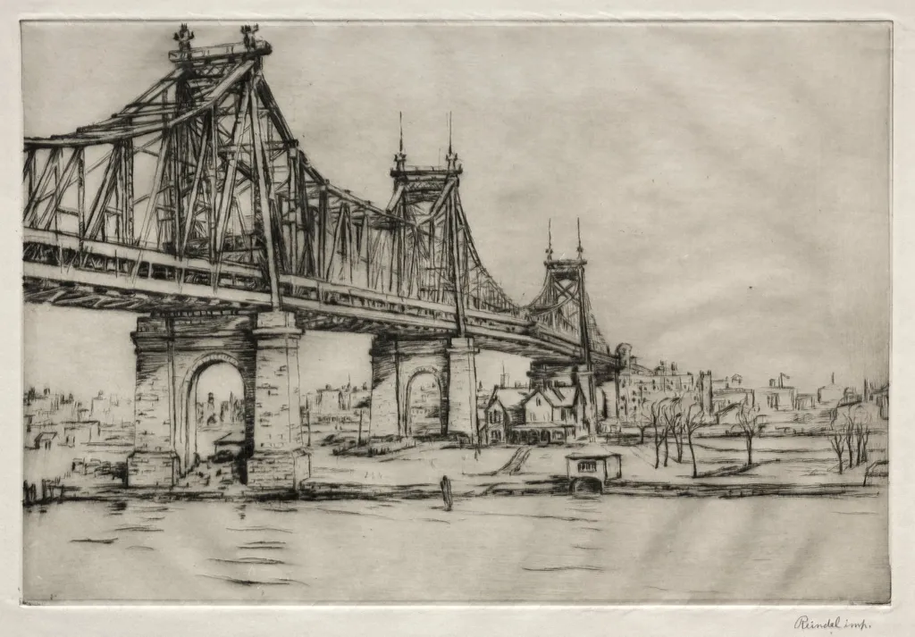 Queensboro Bridge, New York, by William George Reindel, 1921