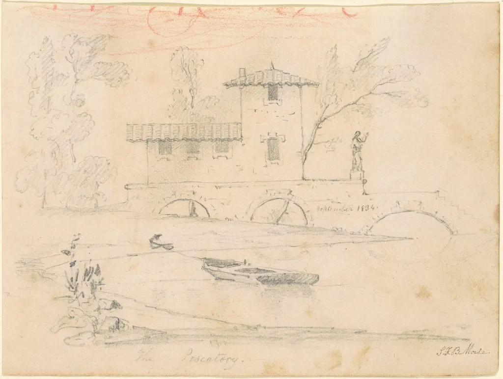 The Pescatory, by Samuel Finley Breese Morse, graphite, 1834