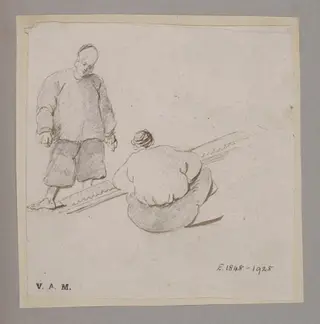 Two Chinese men, by George Chinnery, 1850