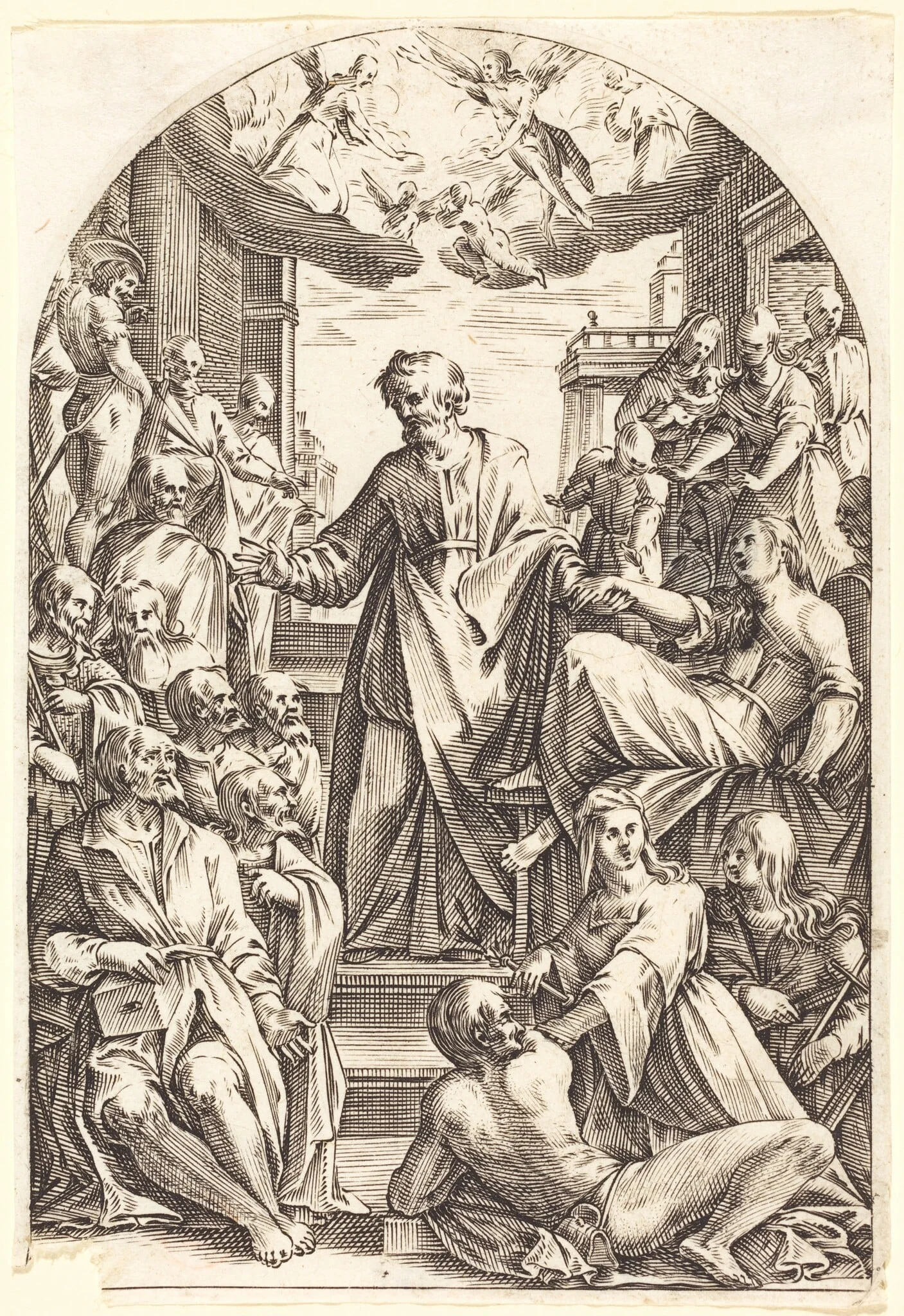 Peter Raising Tabitha, detail