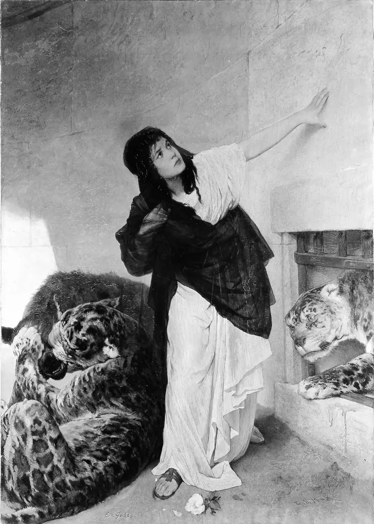 The Last Token: A Christian Martyr, by Gabriel von Max, oil, 1894