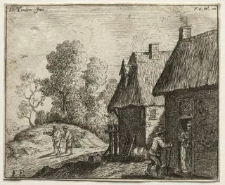 Peasant Talking to a Woman, by David Teniers the Younger, 1646