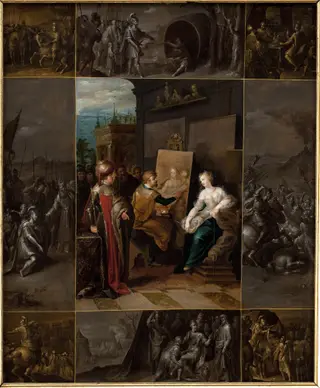 Apelles Painting Campaspe, by Frans Francken the Younger, unspecified, 1621