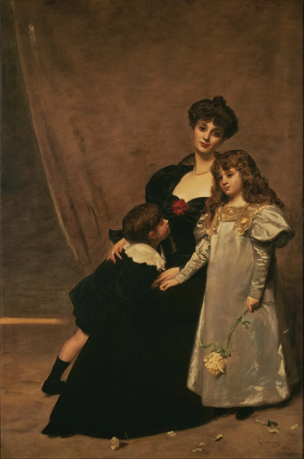 Mother and Children (Madame Feydeau and Her Children), by Carolus-Duran, oil, 1899
