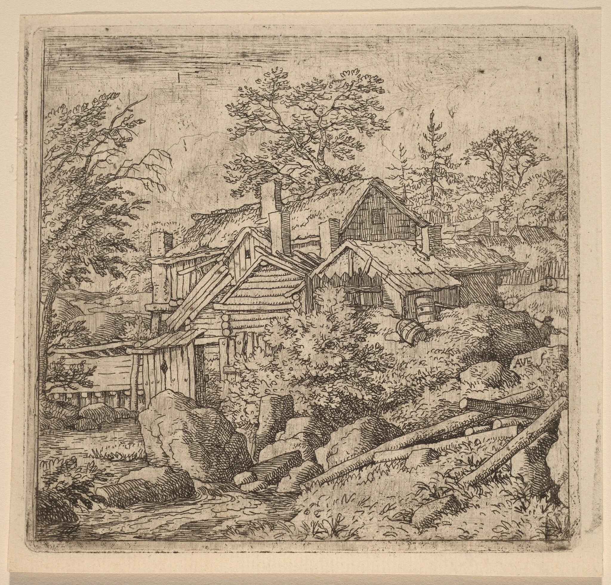 Hamlet on a Mountain Side, detail