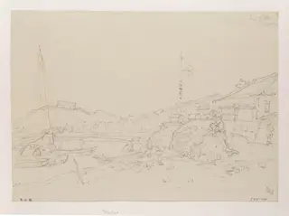The Praya Grande, Macau, from S. Pedro fort, by George Chinnery, 6
