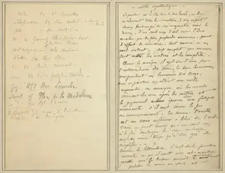 Address List; Manuscript Page [recto], by Paul Gauguin, ink, 1886