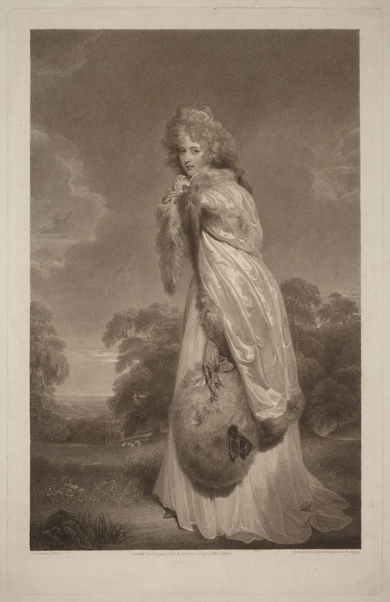 Miss Elizabeth Farren, Countess of Derby, detail