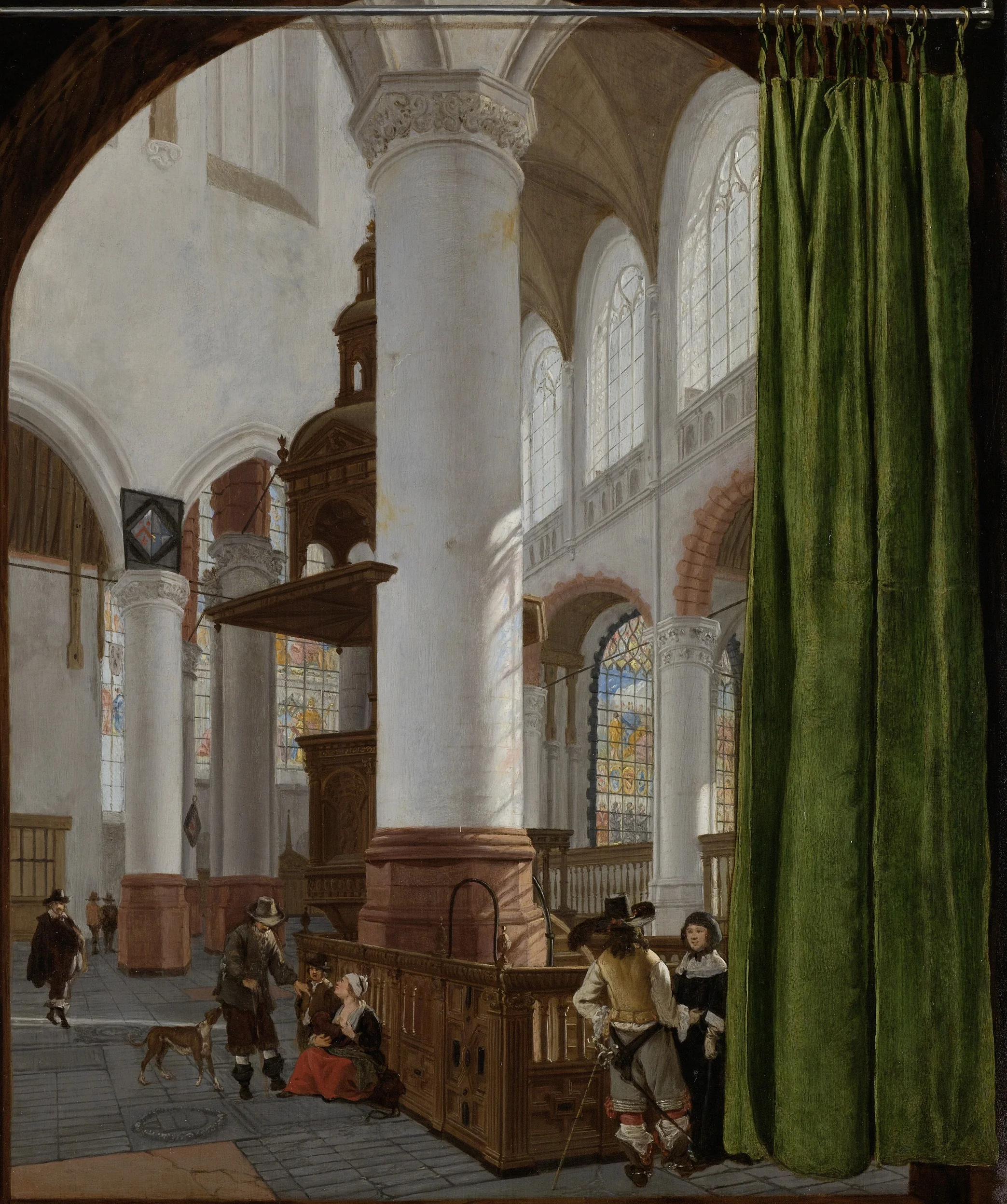 Interior of the Old Church in Delft, detail