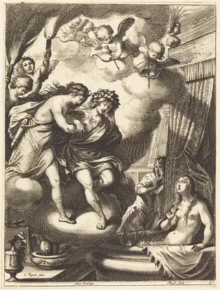 Illustration to Jean Desmarets' "L'Ariane", by Abraham Bosse, ink, 1639