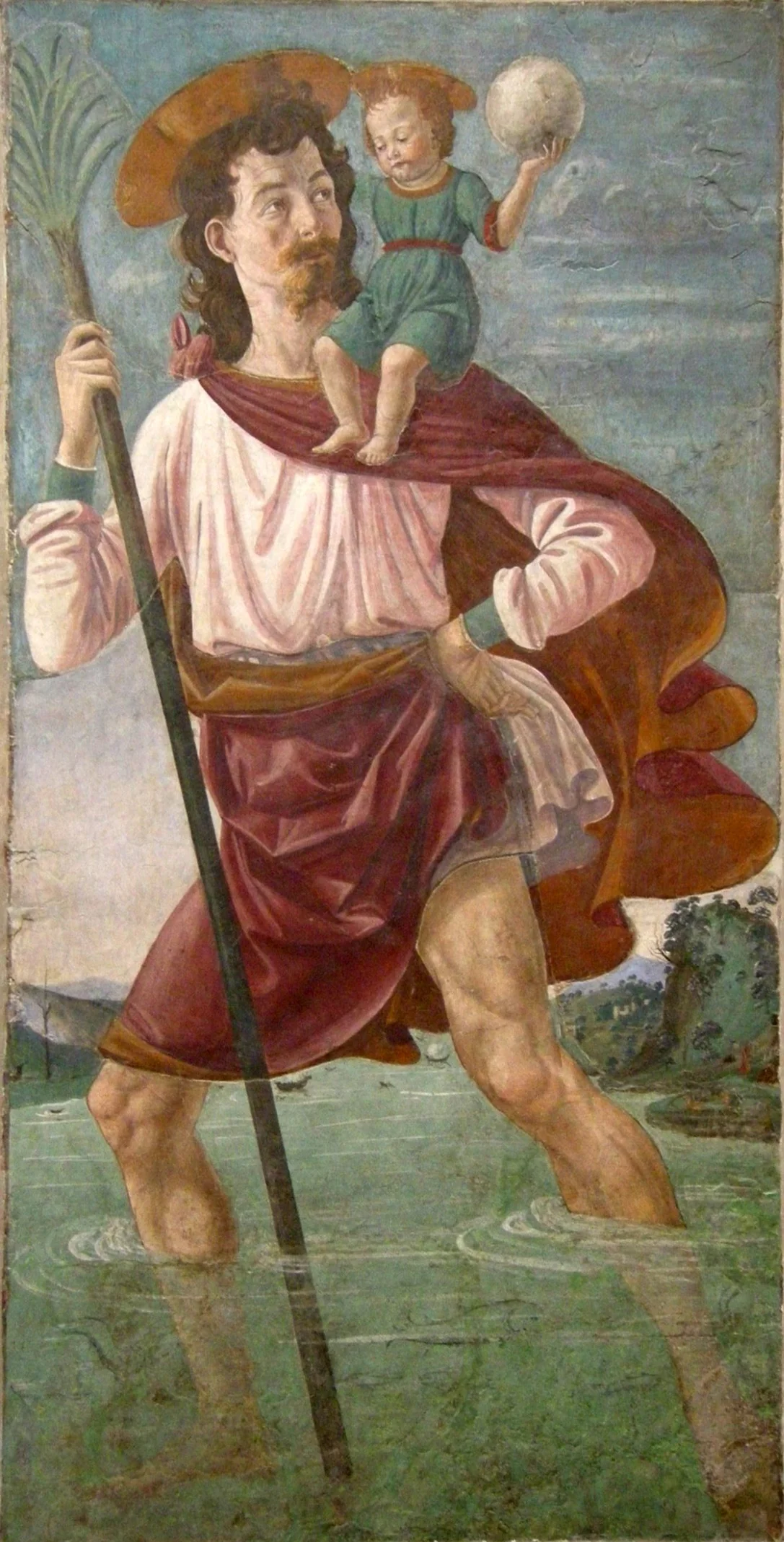 Saint Christopher and the Infant Christ, detail