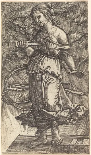 The Suicide of Dido, by Albrecht Altdorfer, ink, 1525