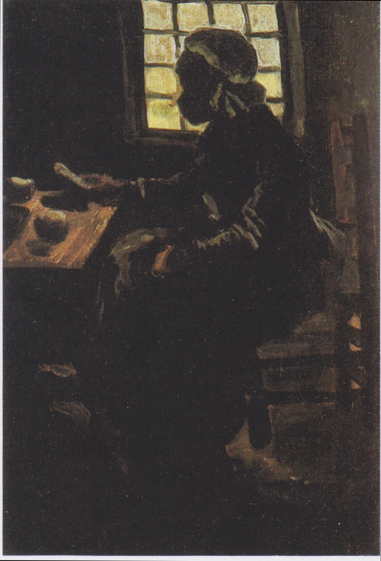 Woman at Table, detail