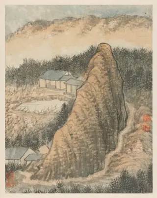 Reminiscences of Qinhuai River, by Shitao, unspecified, 1674