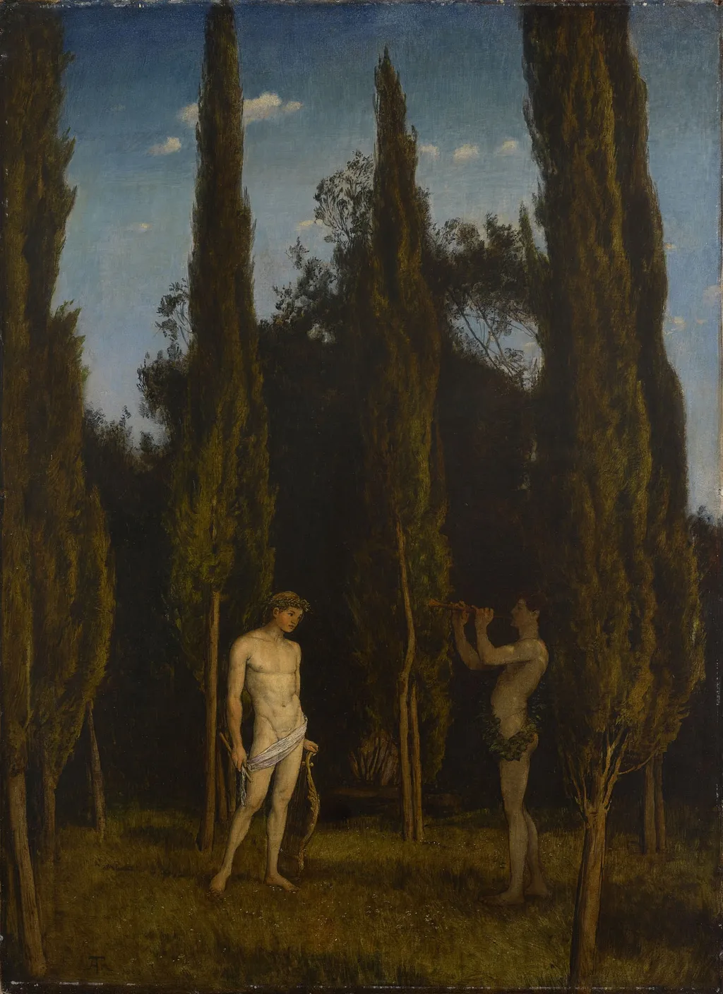Apollo and Marsyas, by Hans Thoma, oil, 1894