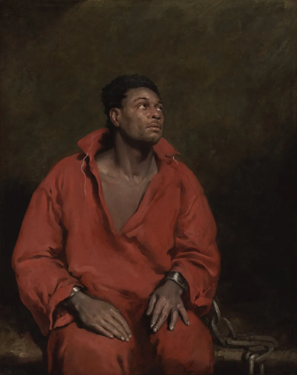 The Captive Slave (Ira Aldridge), by John Philip Simpson, oil, 1827