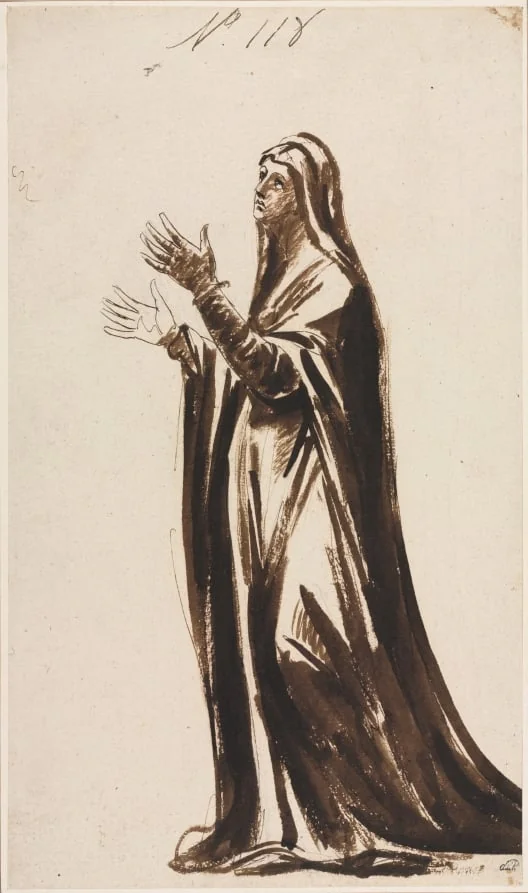 Mater Dolorosa (Mourning Mother), detail