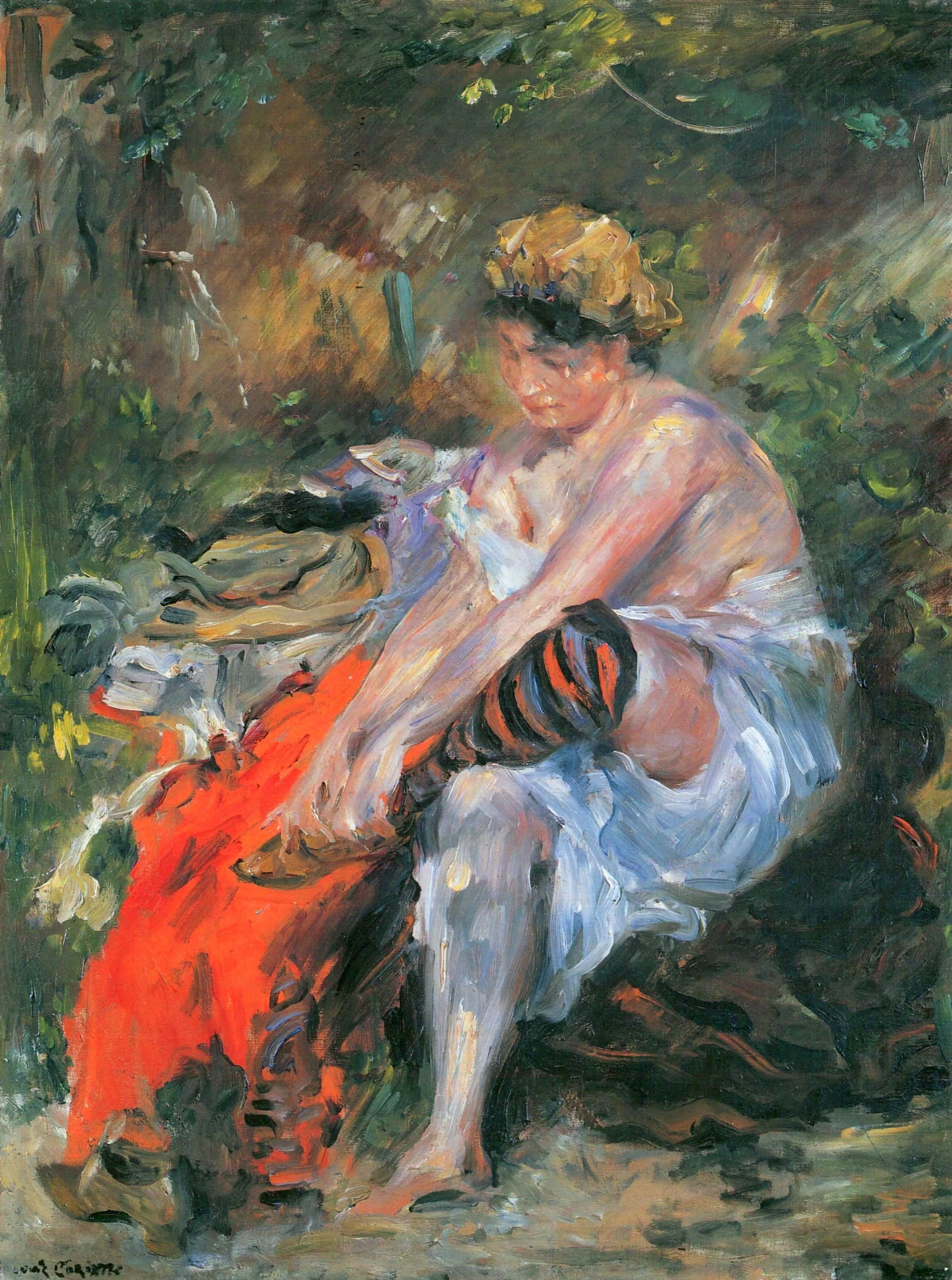 Nach dem Bade, detail