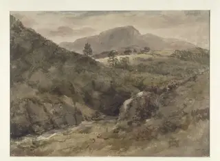 View in the Lake District, by John Constable, watercolor, 1806
