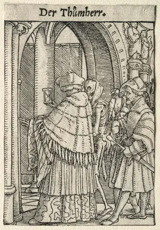 Dance of Death:  The Canon, by Hans Holbein the Younger, 1526