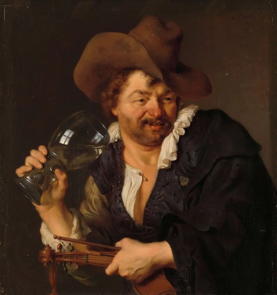 The Merry Fiddler, by Ary de Vois, oil, 1670