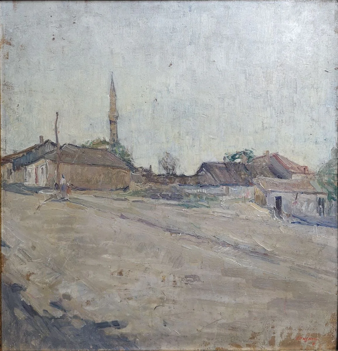 Peisaj dobrogean (Piata din Măcin), detail