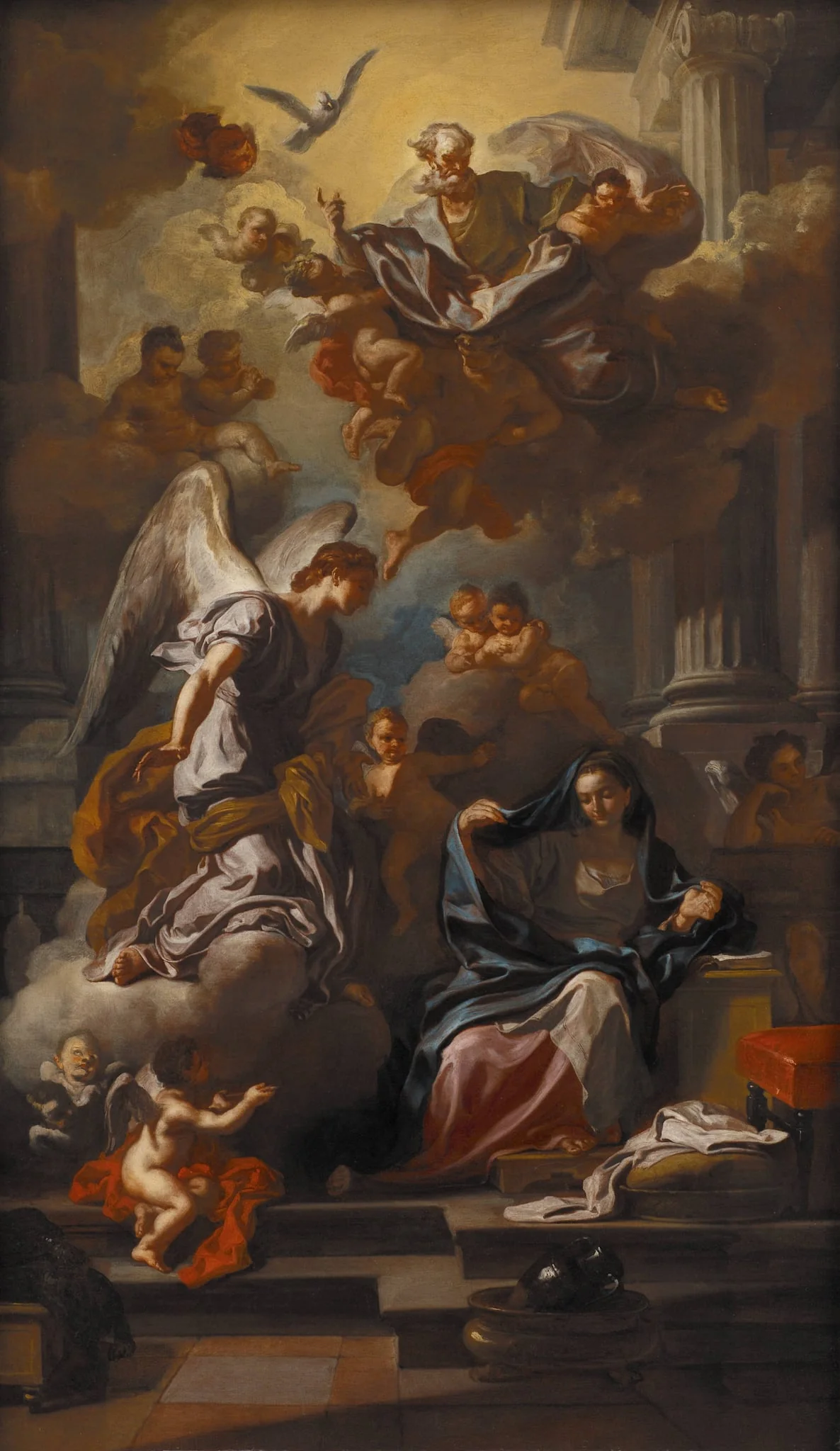 Bebudelsen, detail