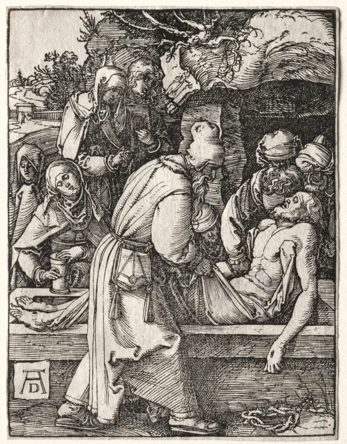 Small Passion: The Deposition, detail