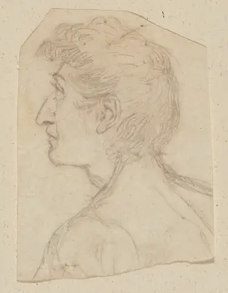 Portrait of a Man, by Washington Allston, graphite, 1810