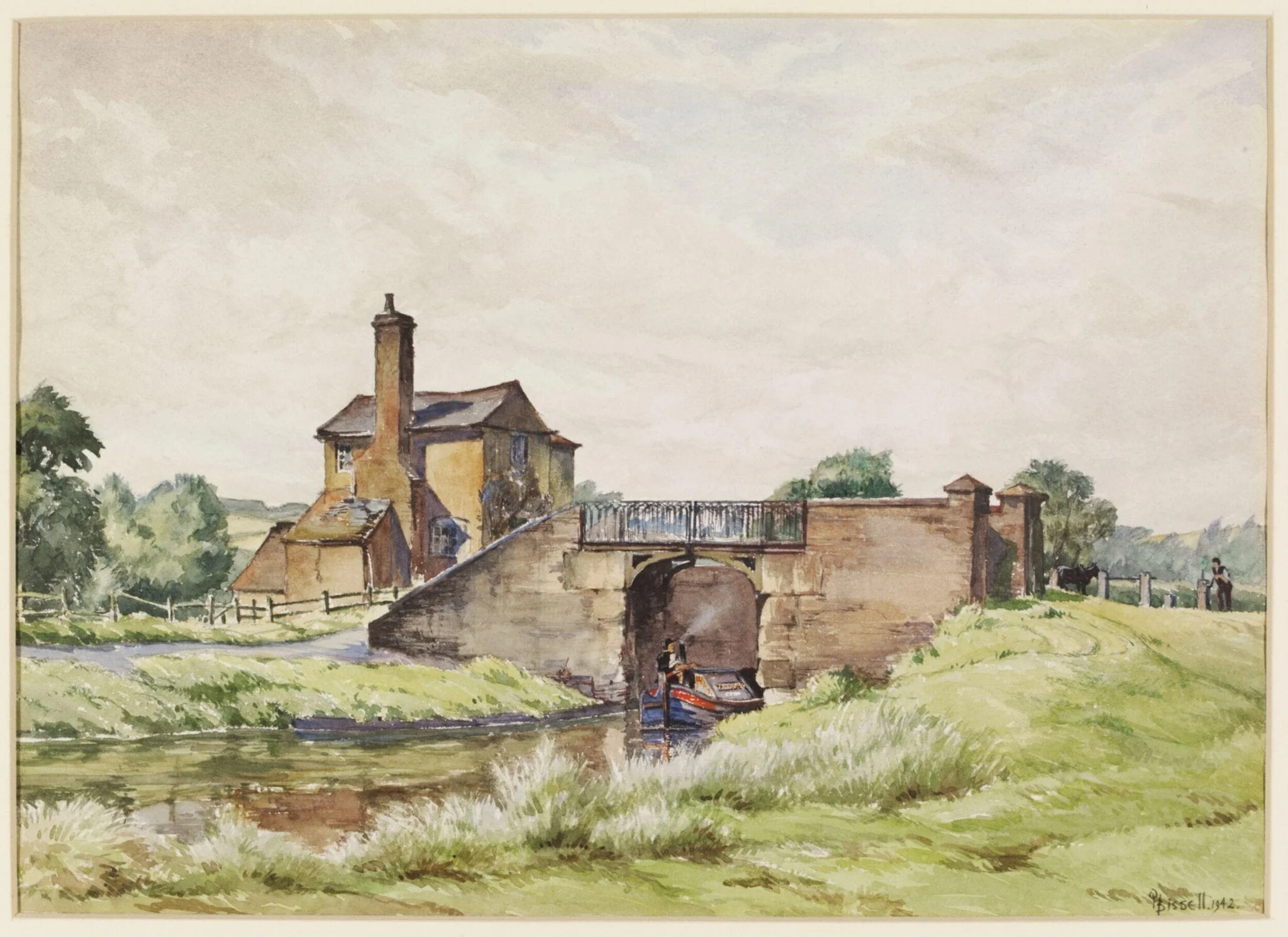 "Wolverley Court Bridge," over the Stafford and Worcester Canal, Wolverley, detail