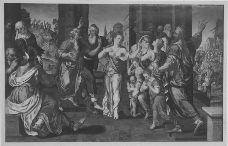 Die keusche Susanna, detail