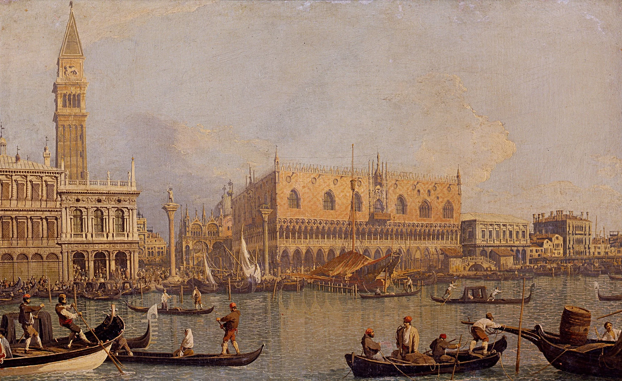 View of the Ducal Palace in Venice, detail