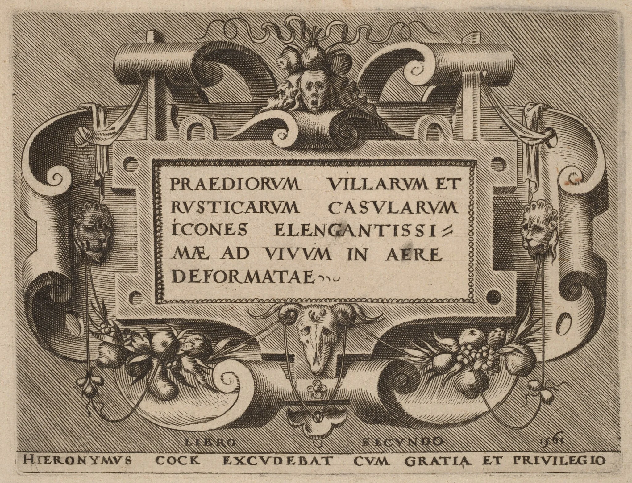 Title Page for "Praediorum Villarum", detail