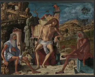 The Meditation on the Passion, by Vittore Carpaccio, tempera, 1500