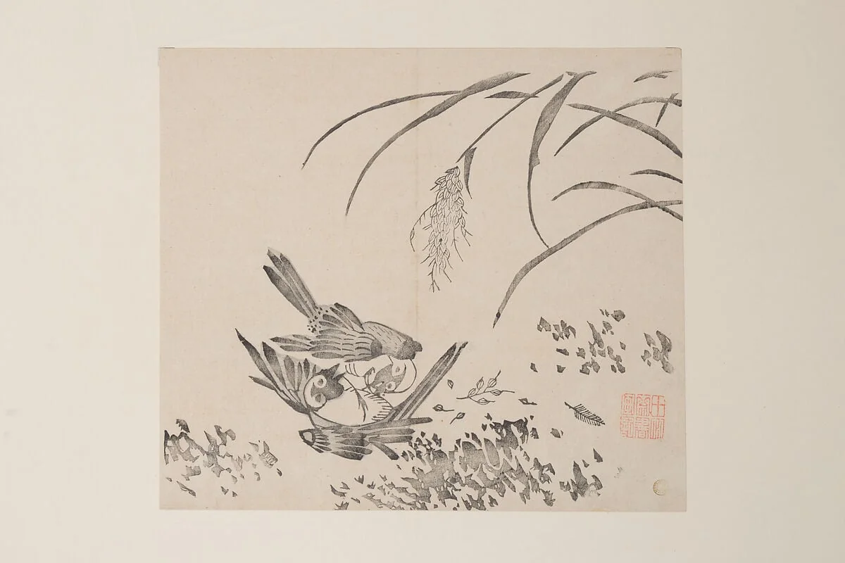 明 十竹齋書畫譜 四開|Leaf from the Ten Bamboo Studio Manual of Painting and Calligraphy, detail