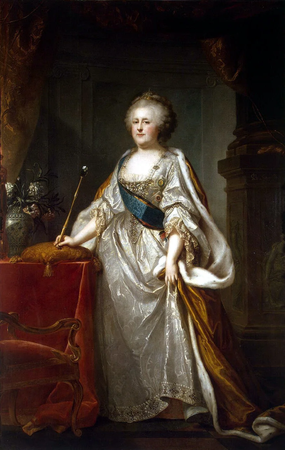 Portrait of Catherine II, detail