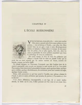 Frédéric Mistral: Mémoires et Recits by Frédéric Mistral: bust of a woman (page 41) DUPLICATE, by Auguste Brouet, 1937