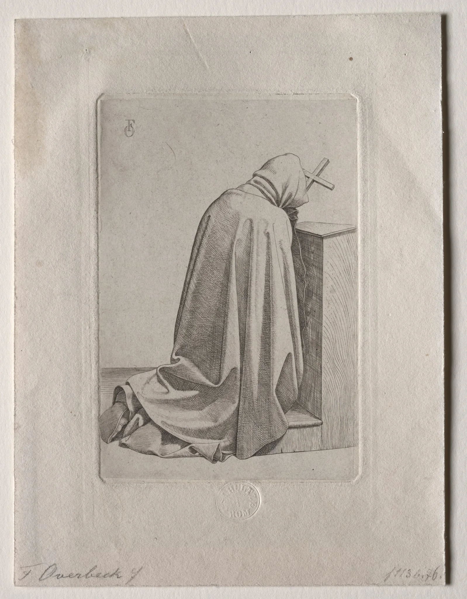 A Praying Monk, detail