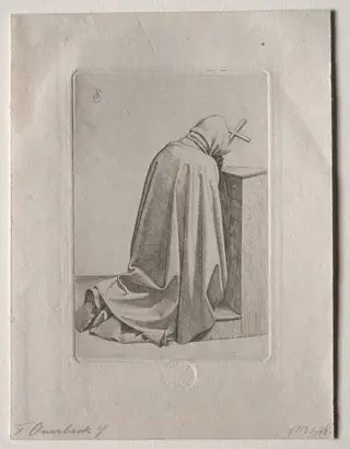 A Praying Monk, by Johann Friedrich Overbeck, 1826