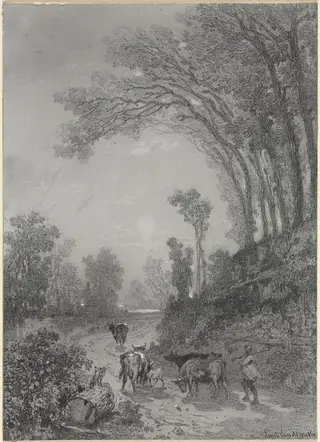 Landscape with Cows, by Emile van Marcke, 1858
