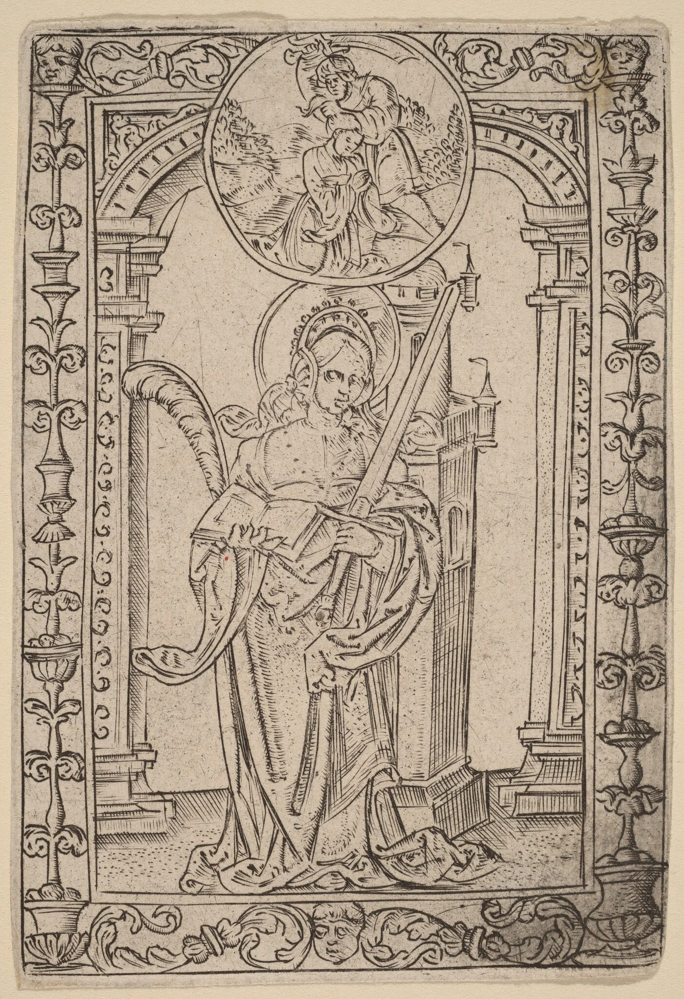 Saint Barbara, detail
