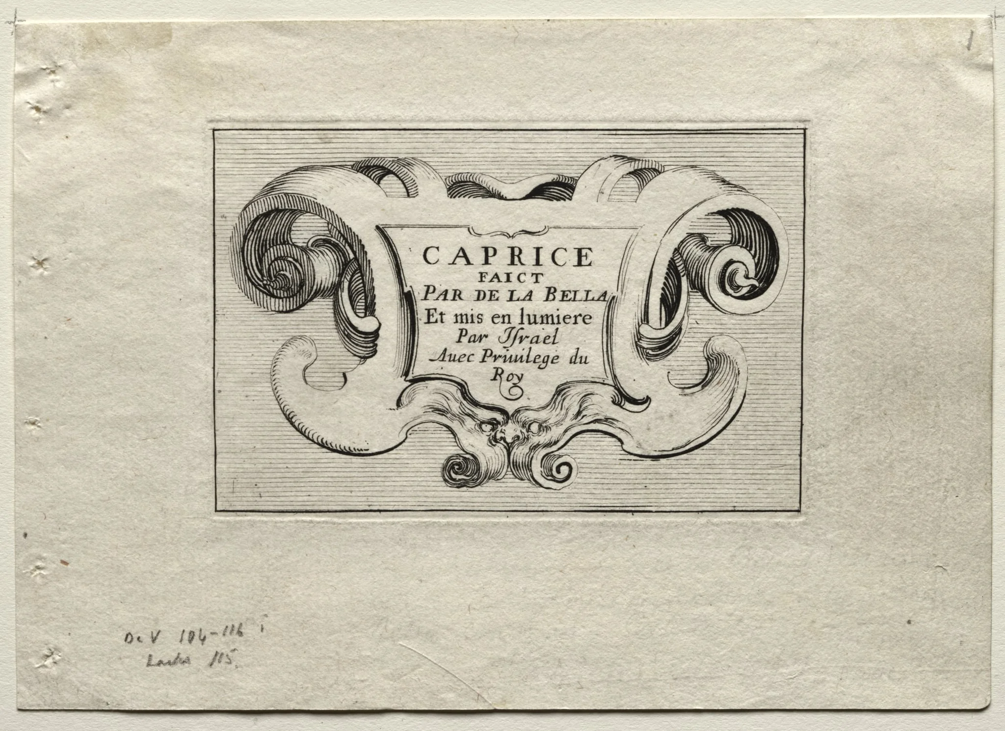 Caprices: Title Page, detail
